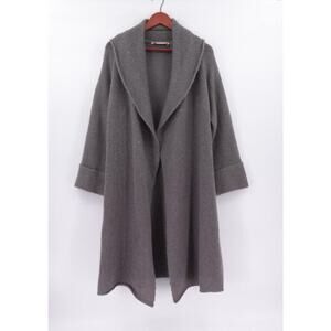 Soft Surroundings Duster Cardigan XS Gray Open Front Maxi Fairy Grunge Witchy